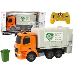 Lean Toys RC Müllwagen Mercedes-Benz Antos Orange Trash