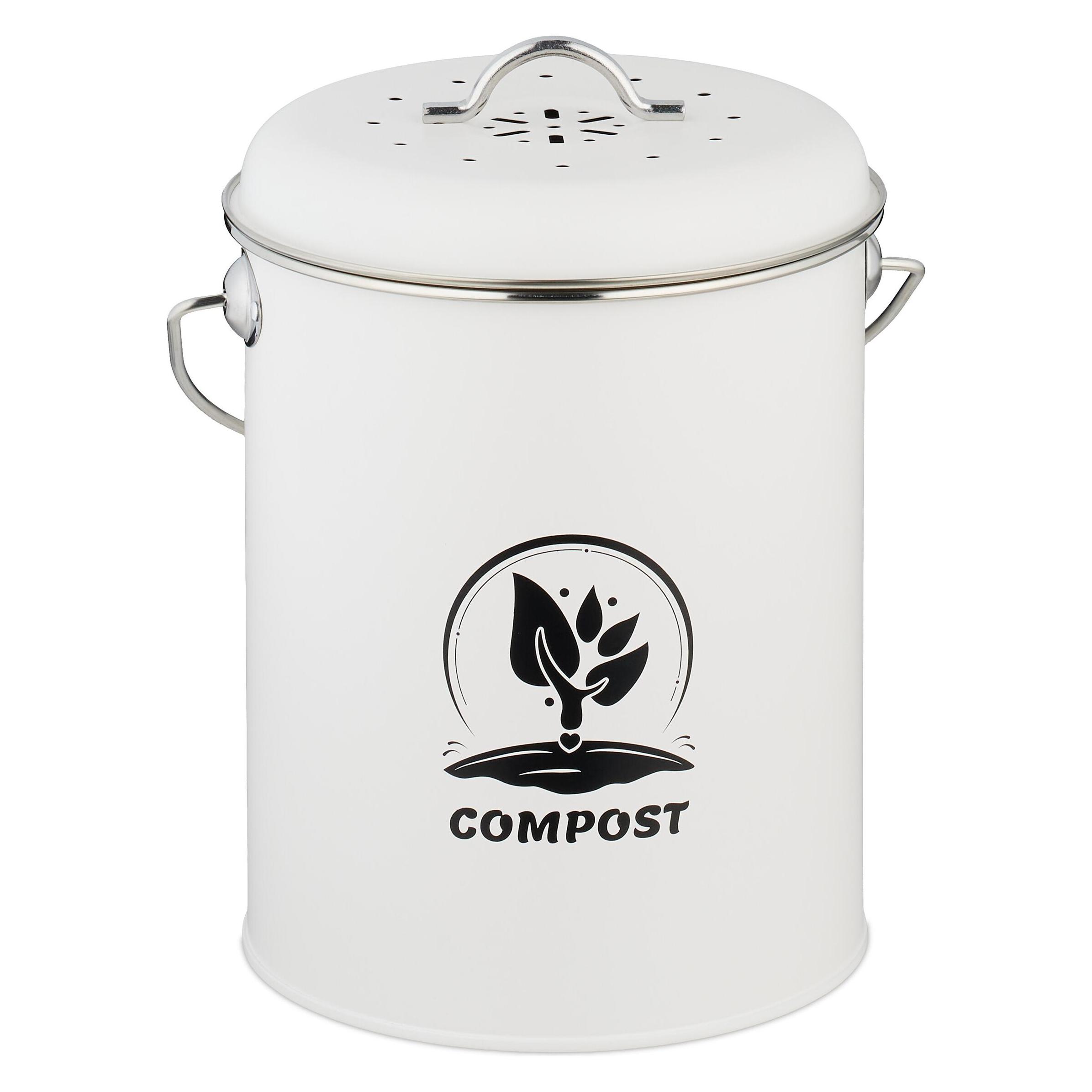Relaxdays Komposteimer mit Geruchsfilter 5,5 Liter (5.50 l) (4052025862657)