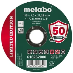 Metabo Limited Edition Soccer Inox, Trennscheibe, gerade Ausführung - 616258000
