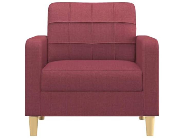 KTHLBRH Roter Sessel Weinrot 60 cm aus Stoff Metallrahmen, Schaumgummi, modernes Design, 78 x 77 x 80 cm, für Wohnzimmer