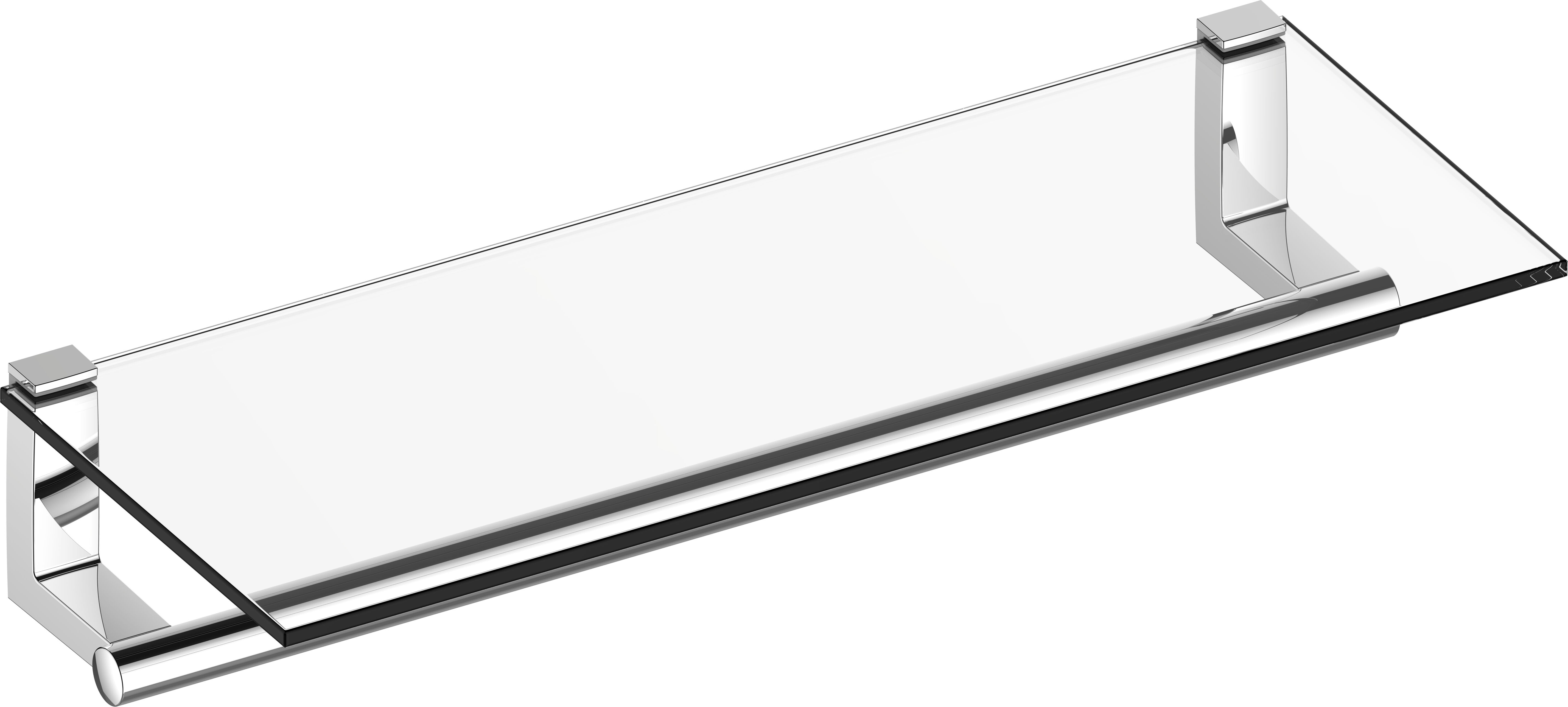 Keuco Plan porte-serviettes 14975170000 600 mm, verre ESG, aluminium argent anodisé / chrome