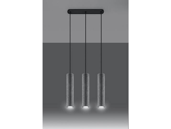 Hängeleuchte Luvo, Grau, Stein, 6x90x45 cm, ISO 9001, Touch (on/off), Lampen & Leuchten, Innenbeleuchtung, Hängeleuchten, Pendelleuchten