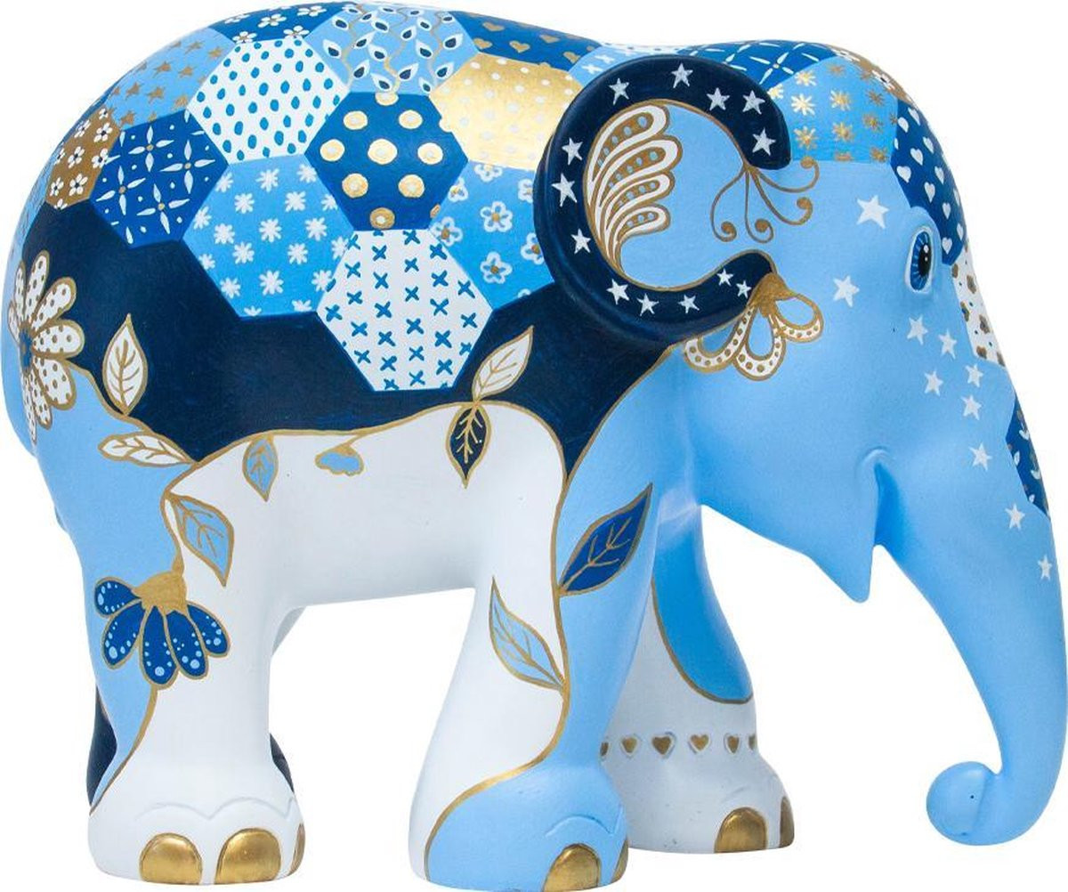 Elephant Parade Patchie Indigo Handgemaakt Olifantenstandbeeld 20 cm