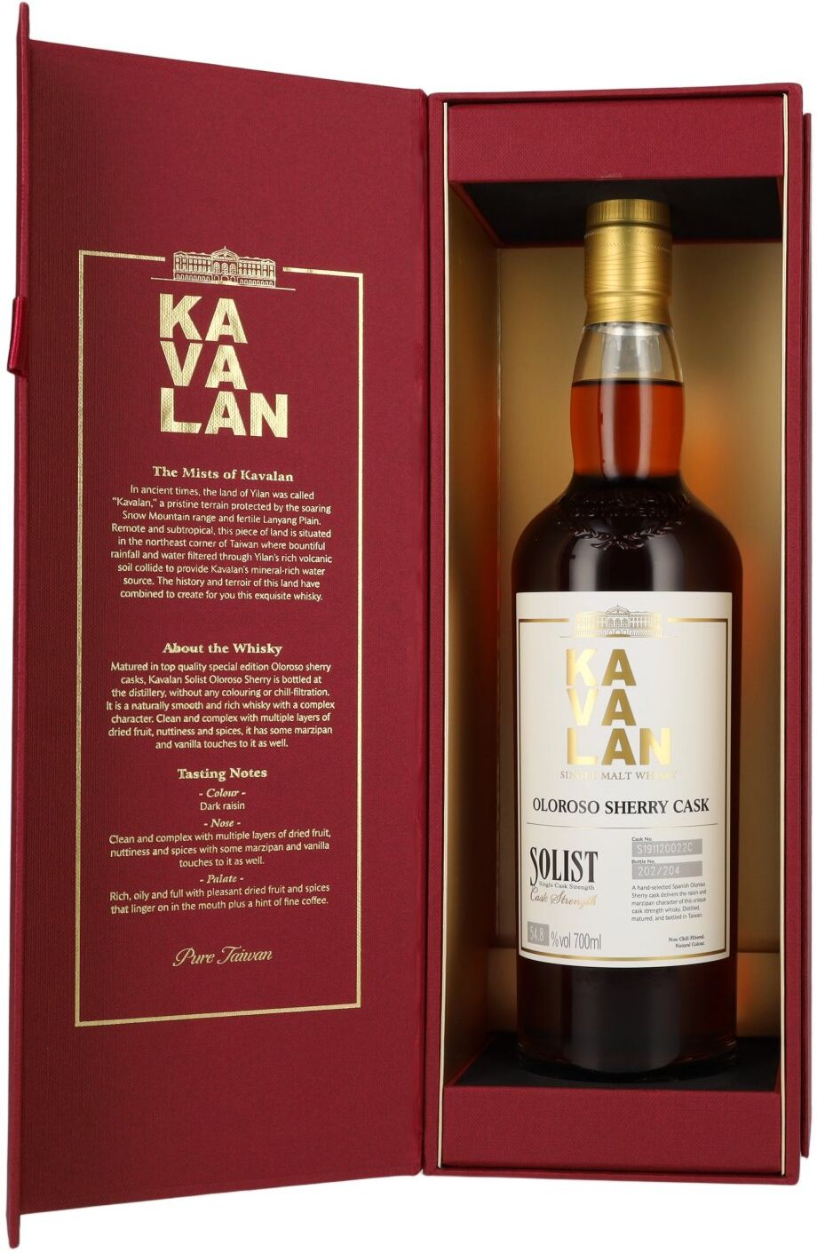 Kavalan Whisky Kavalan SOLIST Single Malt Whisky Oloroso Sherry Cask 59,4% Vol. 0,7l in Geschenkbox