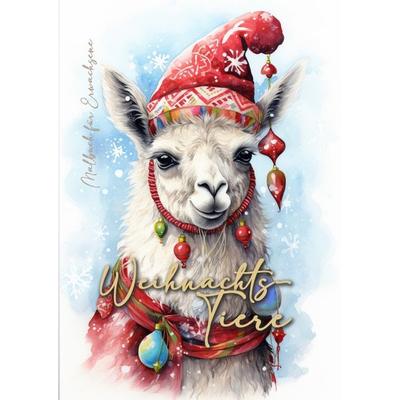 Weihnachtstiere Malbuch für Erwachsene, Taschenbuch von Monsoon Publishing,Musterstück Grafik, Epubli, 978-3-7584-0765-9