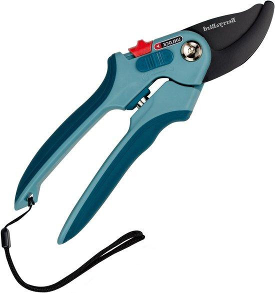 Tuinschaar met SK5 High Carbon Steel bypassbladen en veiligheidsslot, 22 cm