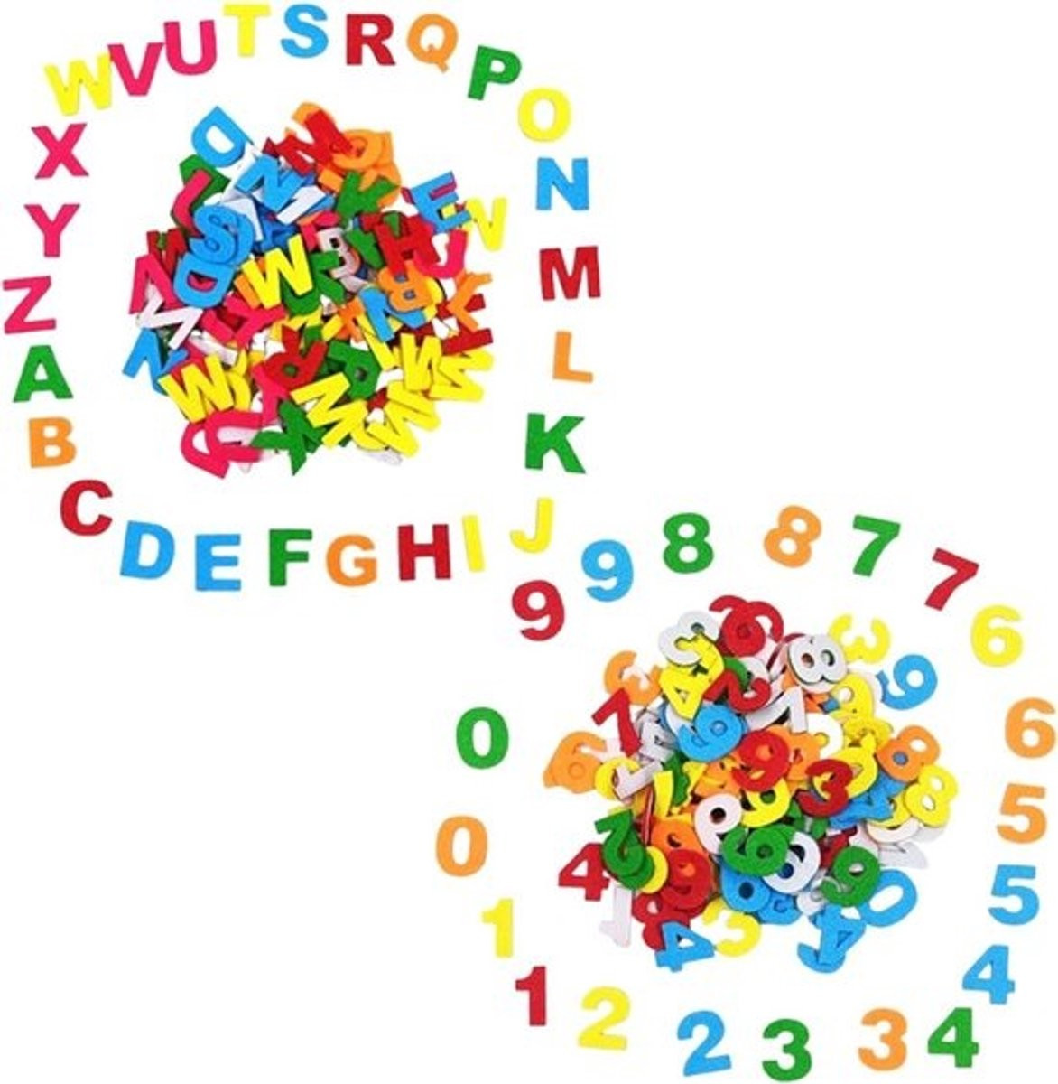 400 Stuks Zelfklevende Vilt Letters en Cijfers - Kleurrijk voor Knutselen, Scrapbooking en Decoratie