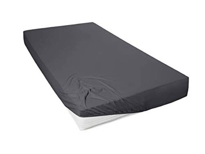 Primera Mako-Feinjersey-Spannbetttuch, anthrazit, 90x190-100x200 cm