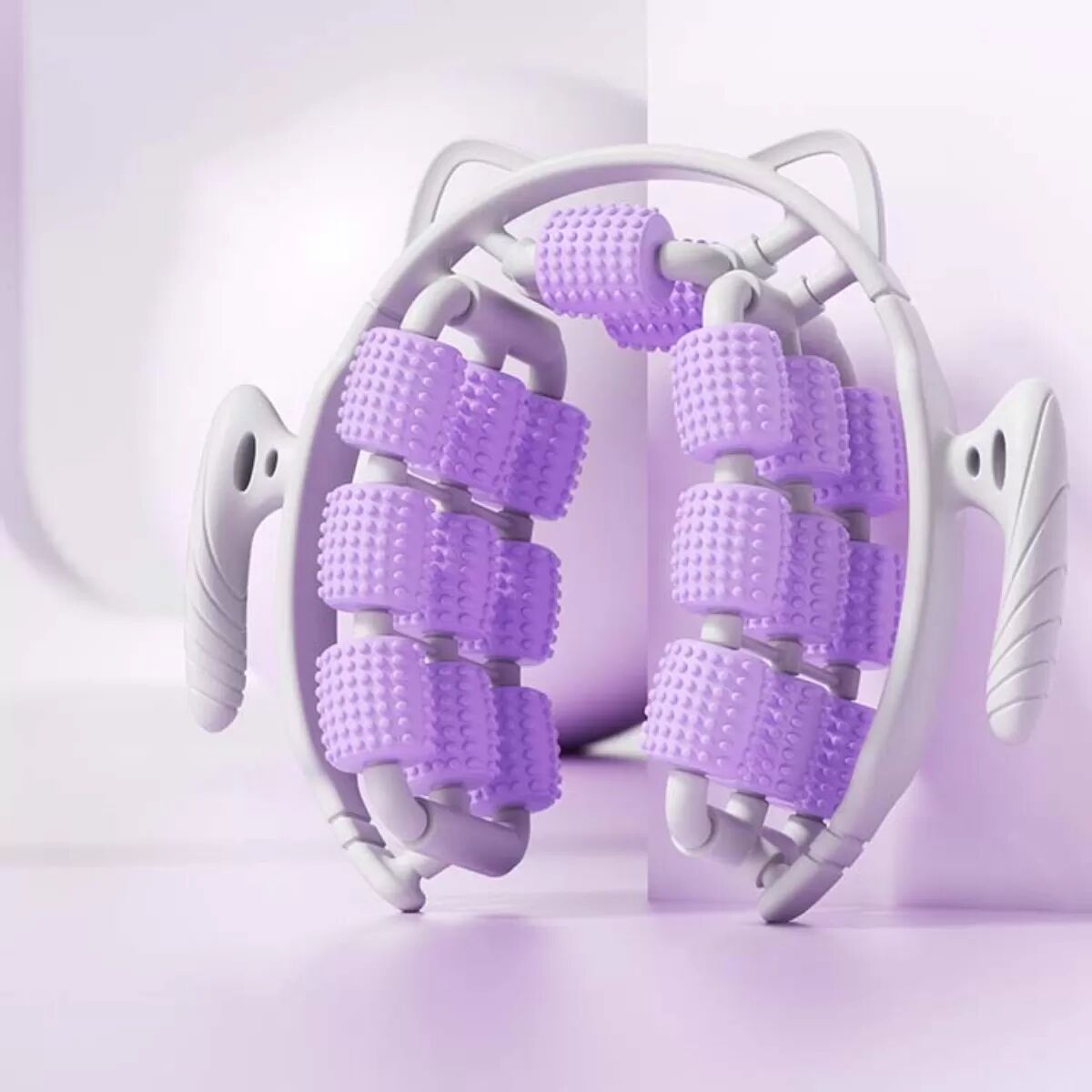 INF Ring Massage Roller - 20-Rollen Schaumachse für tiefe Muskelentspannung und 360° Umwicklung Violett
