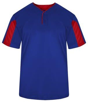 Alleson Athletic 7976 Striker Placket in Royal/Red size 2XL   Polyester 797600, BG7976