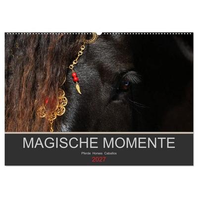 Magische Momente - Pferde Horses Caballos (Wandkalender 2027 DIN A2 quer), CALVENDO Monatskalender