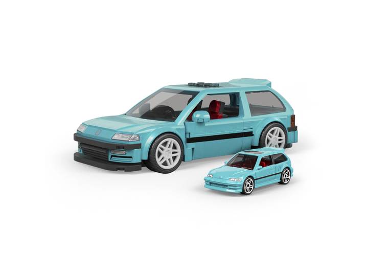 Hot Wheels-Coffret de Construction Custom Honda Civic EF de 1990