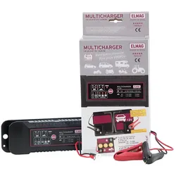 Elmag, Autobatterie Ladegerät, Automatisches Batterieladegerät 6/12 V. MULTICHARGER 14120 (4.50 A, 12V, 6V)