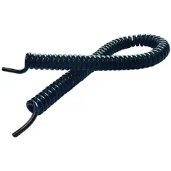 BKL Electronic, Kabelleitung, 1506324 Spiralkabel Li12YD11Y 400mm / 1600mm 2 x 0.50mm2 Schwarz 1St. (1.60 m)