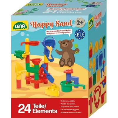 LENA 5043 - Happy Sand, 24-teilig, Kunststoff, Sandspielzeug
