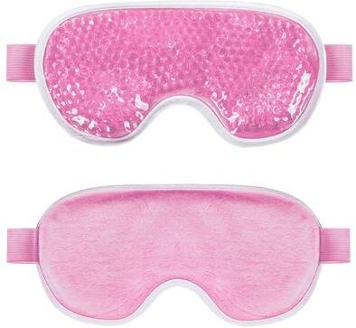 Uplifted Finds Gel Bead Hot And Cold Eye Mask For Puffiness Dark Circles And Relaxation pink