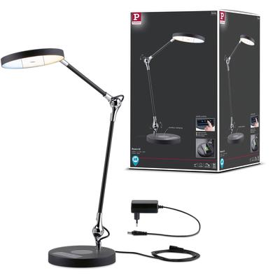 PAULMANN LED Schreibtischlampe "Numis 11W schwarz QI tuneablewhite dimmbar", schwarz, 1, H: 44cm, 1 Stk., Leuchten, Kabellänge 1,50m, LED Schreibtischlampe
