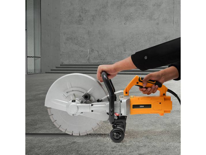 Lame de scie à béton électrique 3000W, Machine de découpe filaire robuste de 14 pouces avec pompe à eau, scie à béton