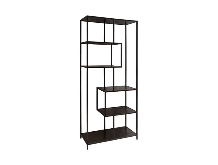Design Regal „Slim Line“ Esche Schwarz 77 x 185 cm Invicta Interiors