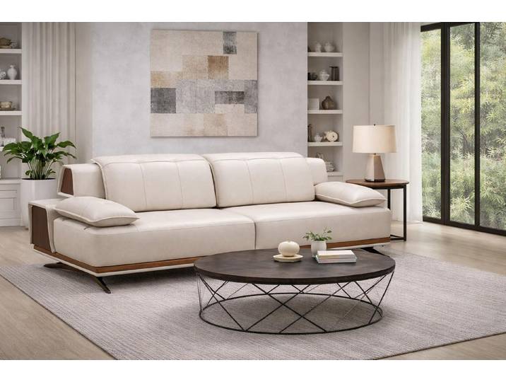 JVmoebel Sofa Modernes Kunstleder Sofa für Ihr Wohnzimmer – Stilvolles Design, 1 Teile