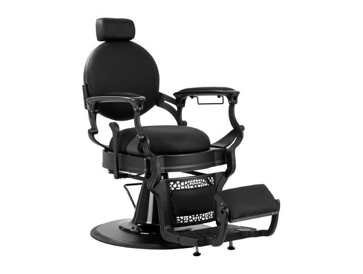 Gabbiano Friseurstuhl Niccolo Schwarz knopflos