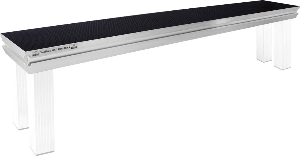 Bullstage Treppenpodest Tourdeck Outdoor 2x0,3m Hexa Schwarz