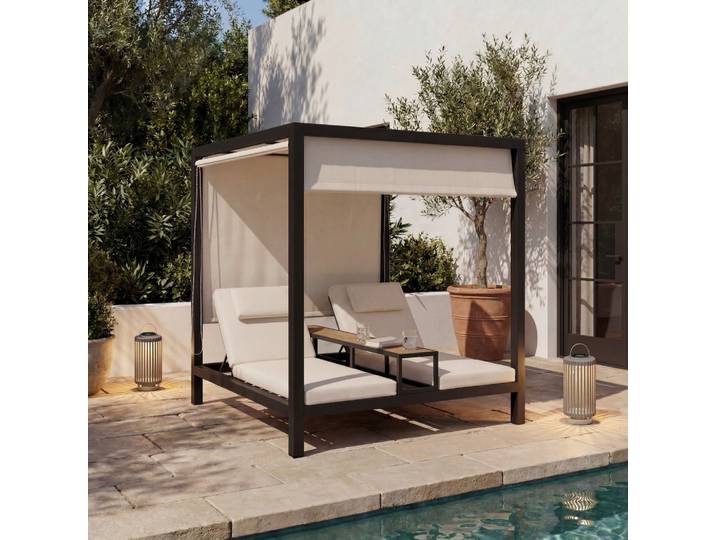 Sonneninsel Felipa Beige Metall/Outdoorstoff