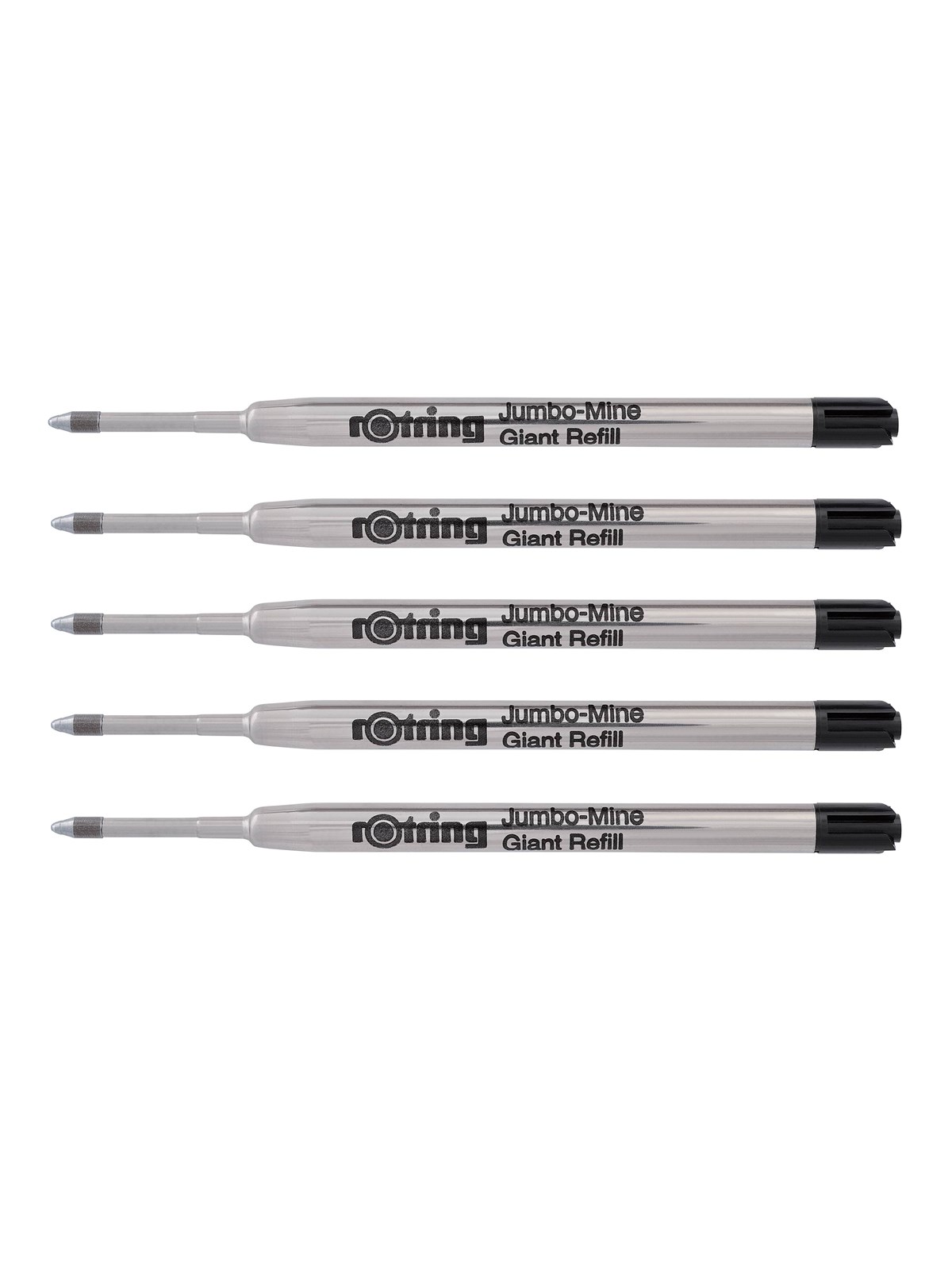 Rotring rOtring Kugelschreibermine | mittlere Schreibspitze | schwarze Tinte | 5 Ersatzmine für Kugelschreiber