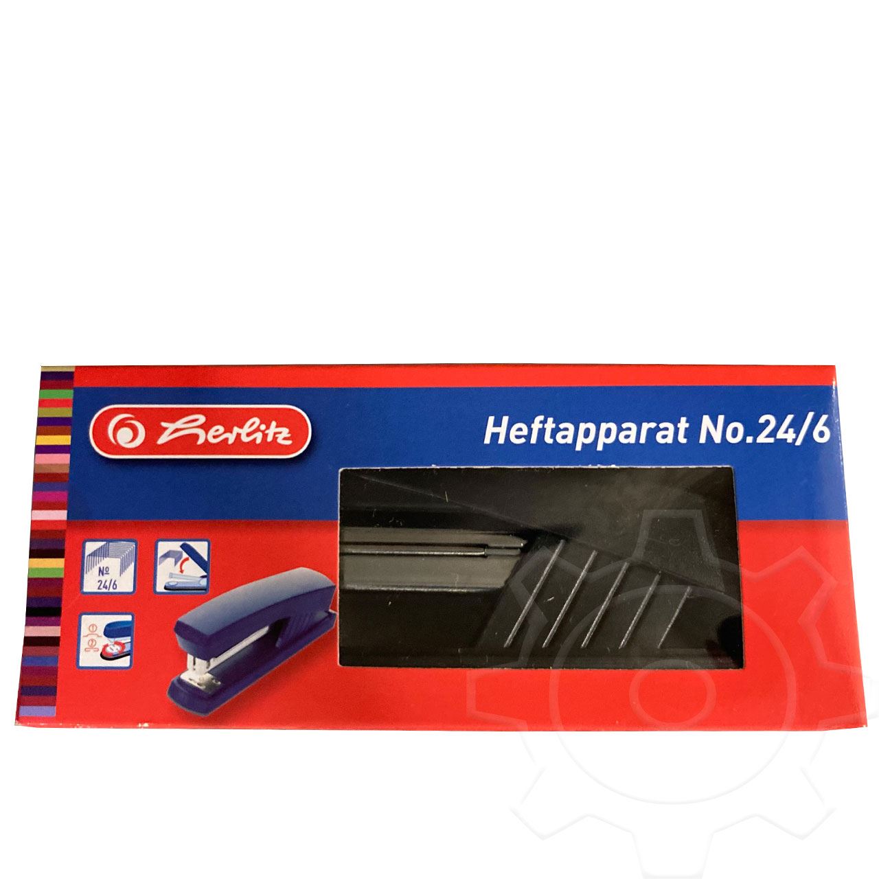 Herlitz Heftapparat Kunst.-Metall No.24/6 14cm farbig sortie