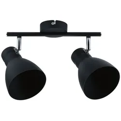 Paulmann Spotleiste DAVY, IP44, 2-flammig, 2x E27 max. 20W (exkl.), Metall, Schwarz PAUL-66760