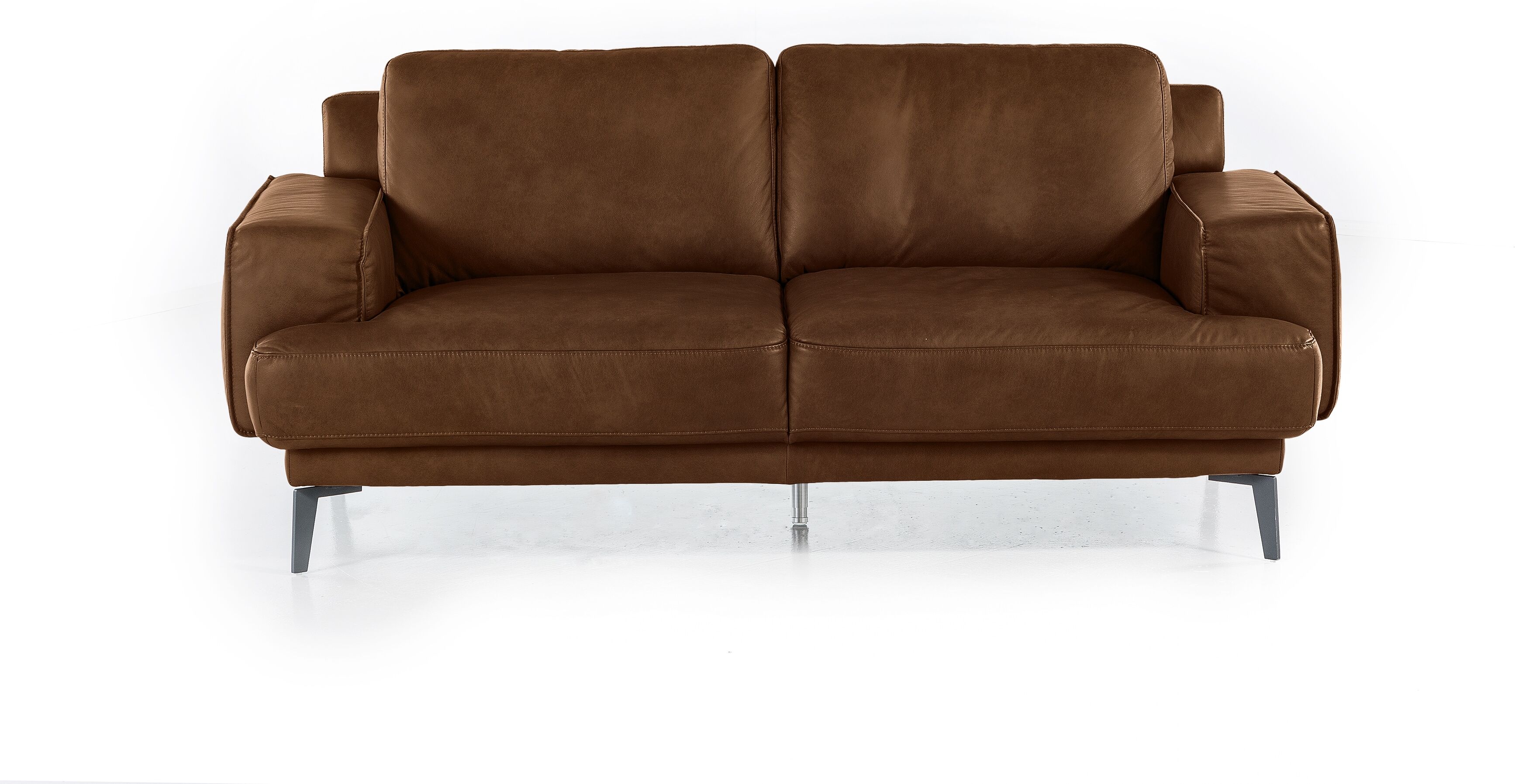 2-Sitzer W.SCHILLIG "Foscaari komfortabeler Federkern, erstklassige Verarbeitung", braun (tobacco), B:193cm T:94cm, Sofas, Lederbezug der Extraklasse, Breite 193cm
