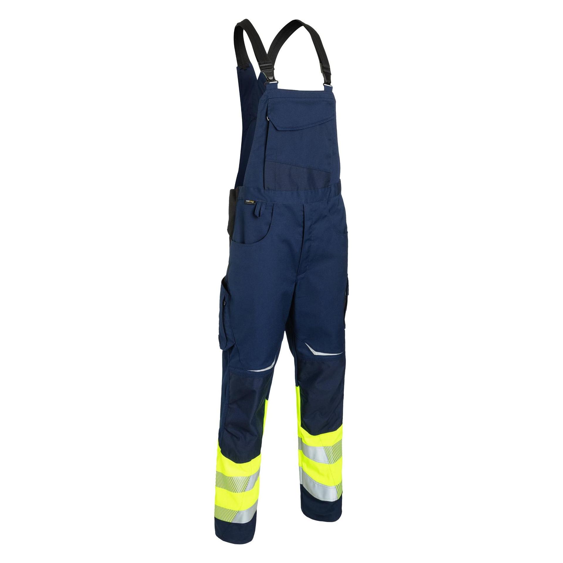 Kübler Latzhose REFLECTIQ Klasse 1 warngelb/dunkelblau Form 3208 Grösse 58 (58) (210141)