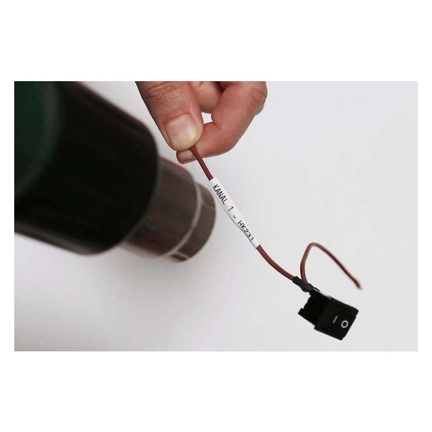 Brother HSe-211E Heat shrink tube - (0.52 cm, Weiss, Schwarz) (HSE-211E)