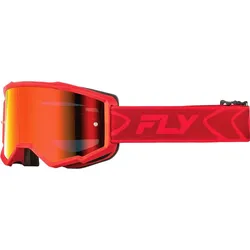 Fly Racing Zone S26, Crossbrille verspiegelt - Rot/Dunkelrot Rot-Verspiegelt - Einheitsgröße
