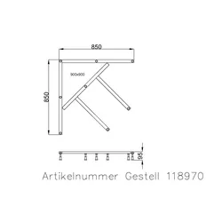 Hoesch Untergestell für Duschwanne Muna 4196/ 4219 118970