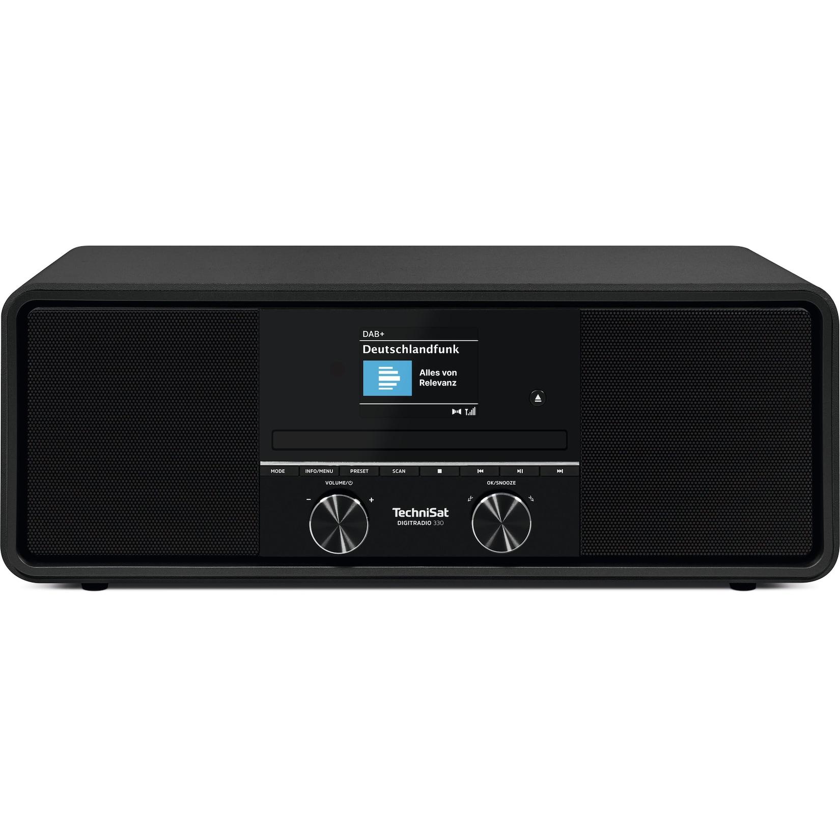 TechniSat DIGITRADIO 330 - DAB+/UKW 10W Radio mit CD, Bluetooth, Fernbedienung schwarz