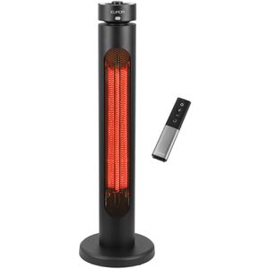 Eurom Heizstrahler 335538, Golden Shadow 2000 Tower, outdoor, Infrarotstrahler, wasserdicht, mit Fernbedienung, 2000 Watt
