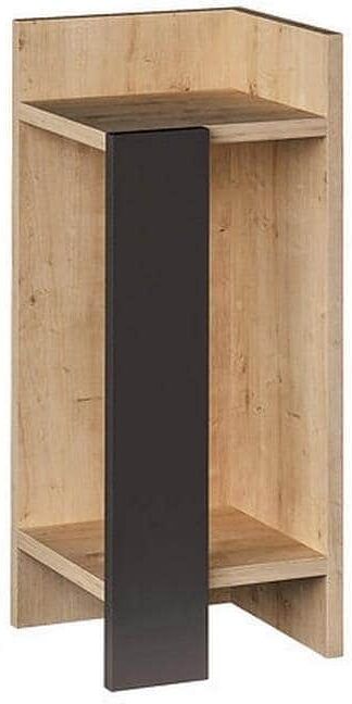 Nachttisch WOODY FASHION "Elos Rechts 25 x 60 x 27 cm, Anthrazit/Nature", schwarz (anthrazit, nature), B:25cm H:60cm T:27cm, Tische, Nachttisch anthrazit, nature B/H/T: 25cm x 60cm x 27cm