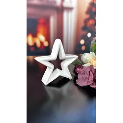Deko Stern Cascata 15,5cm cremeweiß