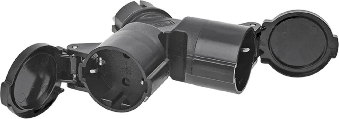 ProPlus Dubbele Schuko-stekker IP44 met koppeling
