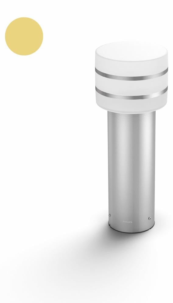 Philips Hue Slimme Buitenpaalverlichting, Zilver, LED, Bluetooth/Zigbee, E27