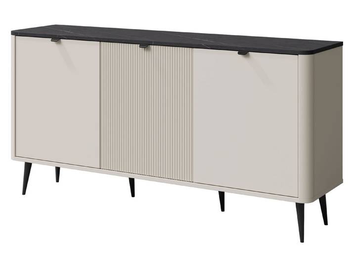 MIRJAN24 Kommode Marly 3D RE08 (mit drei Drehtüren), 160x40x82 cm