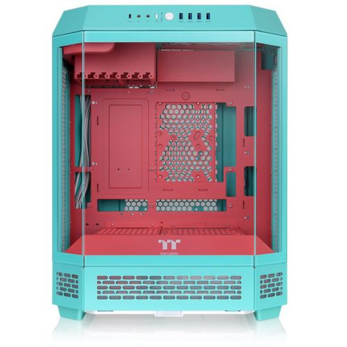 Thermaltake The Tower 600 Mint Strawberry Midi Tower ohne Netzteil türkis/rot