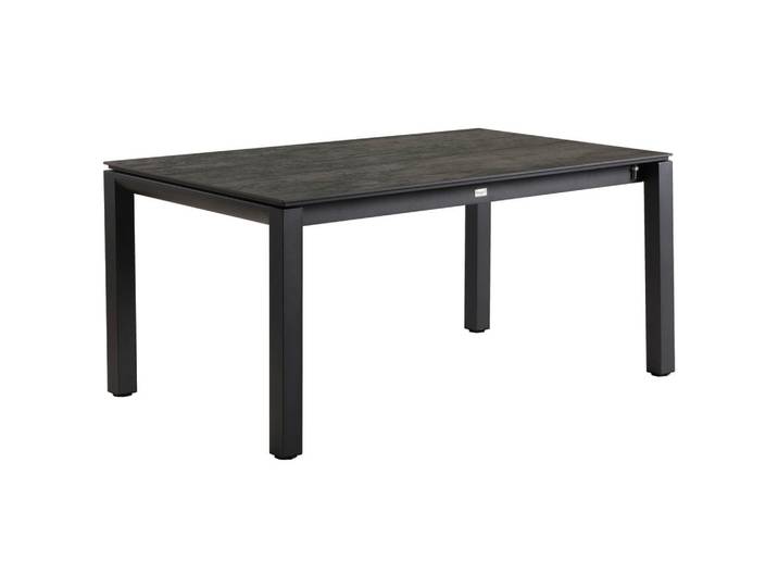 Tierra Outdoor Gartentisch, Anthrazit, Grau, Metall, rechteckig, eckig, 100x74x160-220 cm, ausziehbar, lichtecht, rostfrei, Gartenmöbel, Gartentische, Gartentische ausziehbar