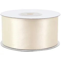 Creativery 38mm Satinband 25m Schleifenband Geschenkband Dekoband Stoffband Champagner