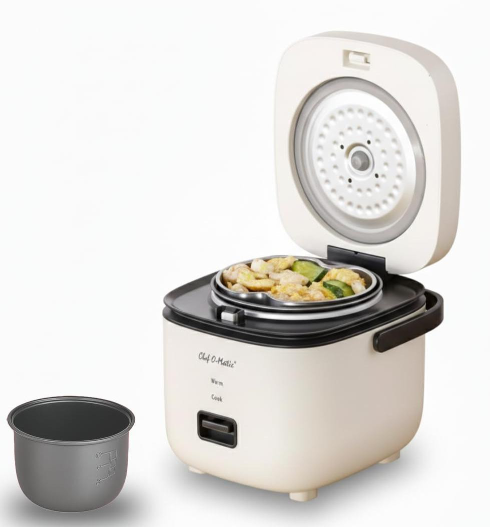 Dripio Multikookpan en rijstkoker met stoomfunctie en warmhoudfunctie, 1,2 liter