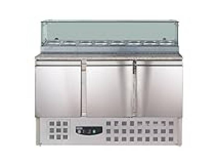 CombiSteel Table Pizza Réfrigérée 3 portes pour 3 bacs GN 1/1