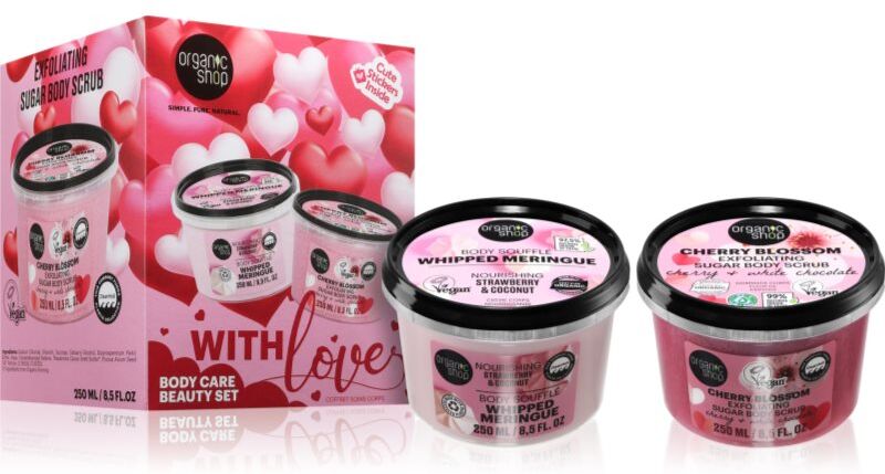 Organic Shop With Love Body Care Beauty Set gift set for the body