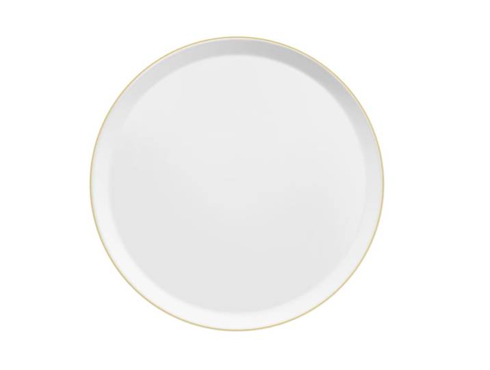 Assiette plate en porcelaine or