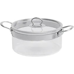Kochtopf, Pfanne + Kochtopf, Silber, Transparent